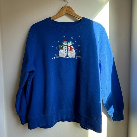 Christmas Snowman Couple Sweatshirt - Picture 1 of 6